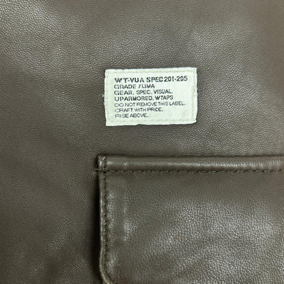 W)TAPS 092NWDT-JKM03 Lamb Leather A-2 Jacket Brown
