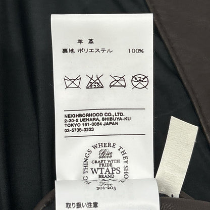 W)TAPS 092NWDT-JKM03 Lamb Leather A-2 Jacket Brown