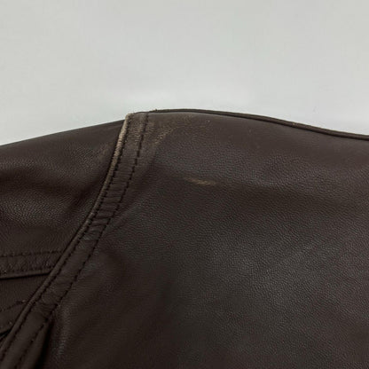 W)TAPS 092NWDT-JKM03 Lamb Leather A-2 Jacket Brown