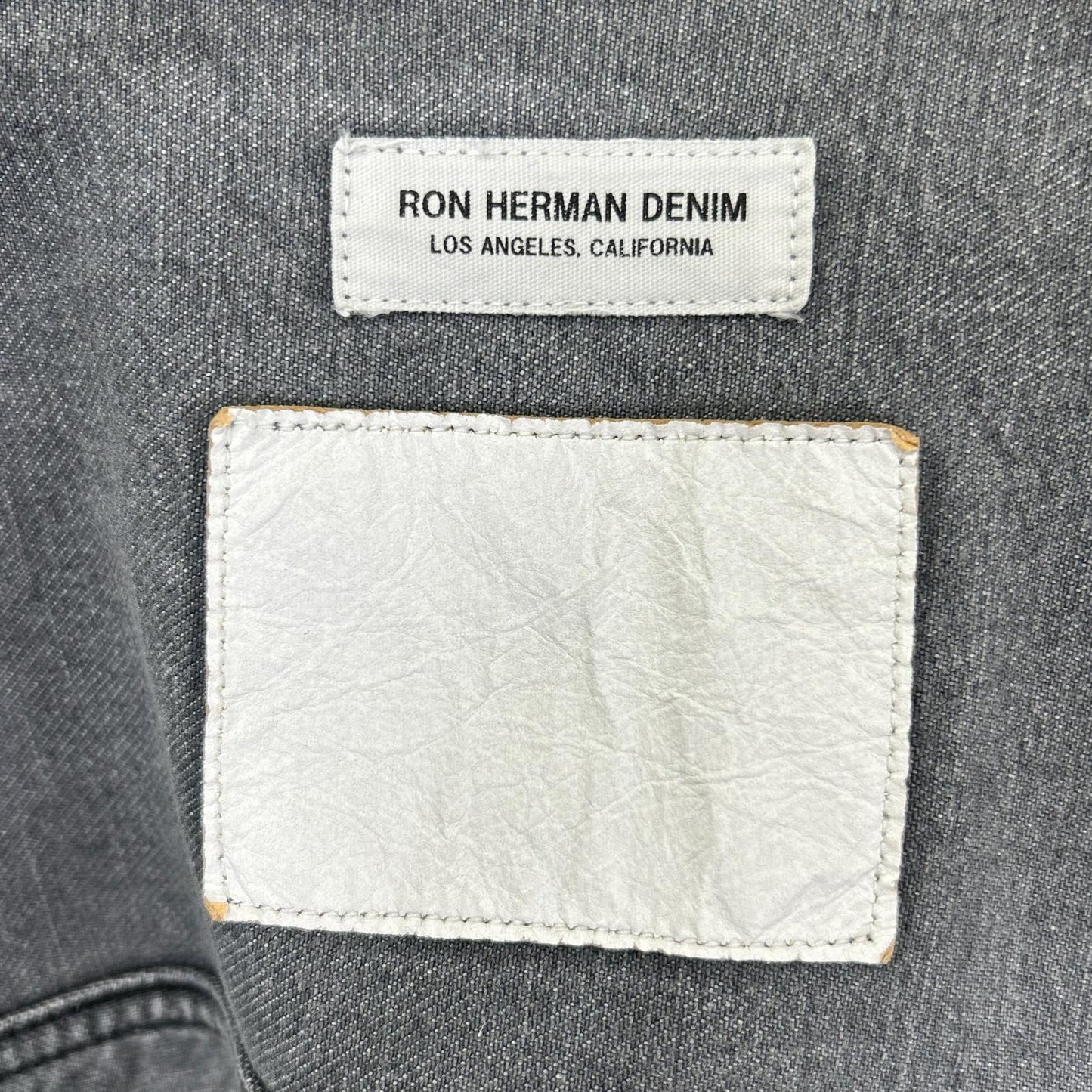 Ron Herman 25SS Faded Black Denim Jacket Size XL