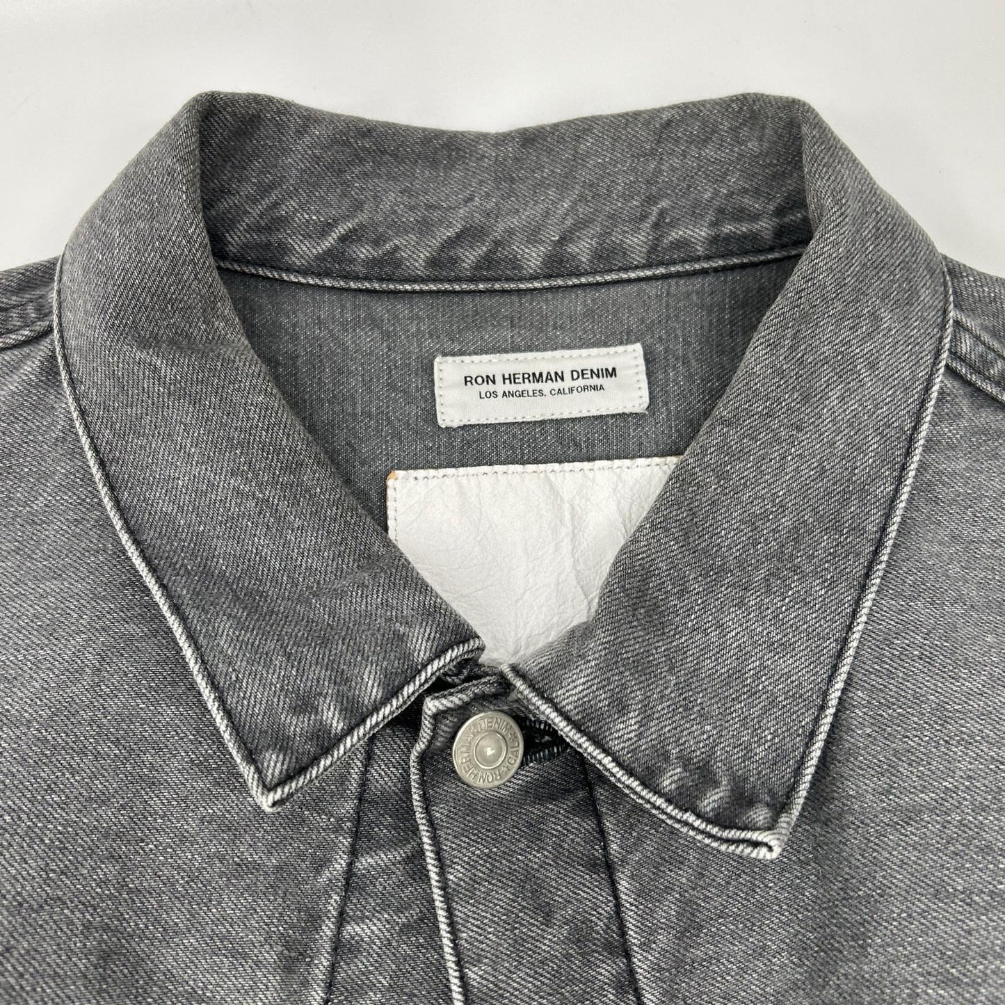 Ron Herman 25SS Faded Black Denim Jacket Size XL