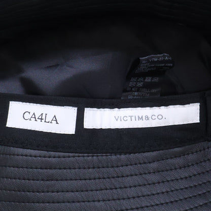 CA4LA x VICTIM Synthetic Leather Hat Black Size ONE SIZE