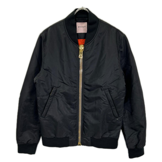 Palm Angels Rayon MA-1 Bomber Jacket Black Size S