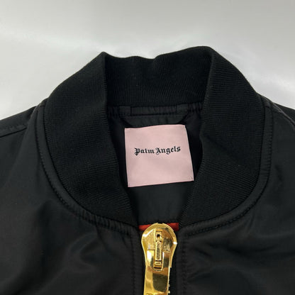 Palm Angels Rayon MA-1 Bomber Jacket Black Size S