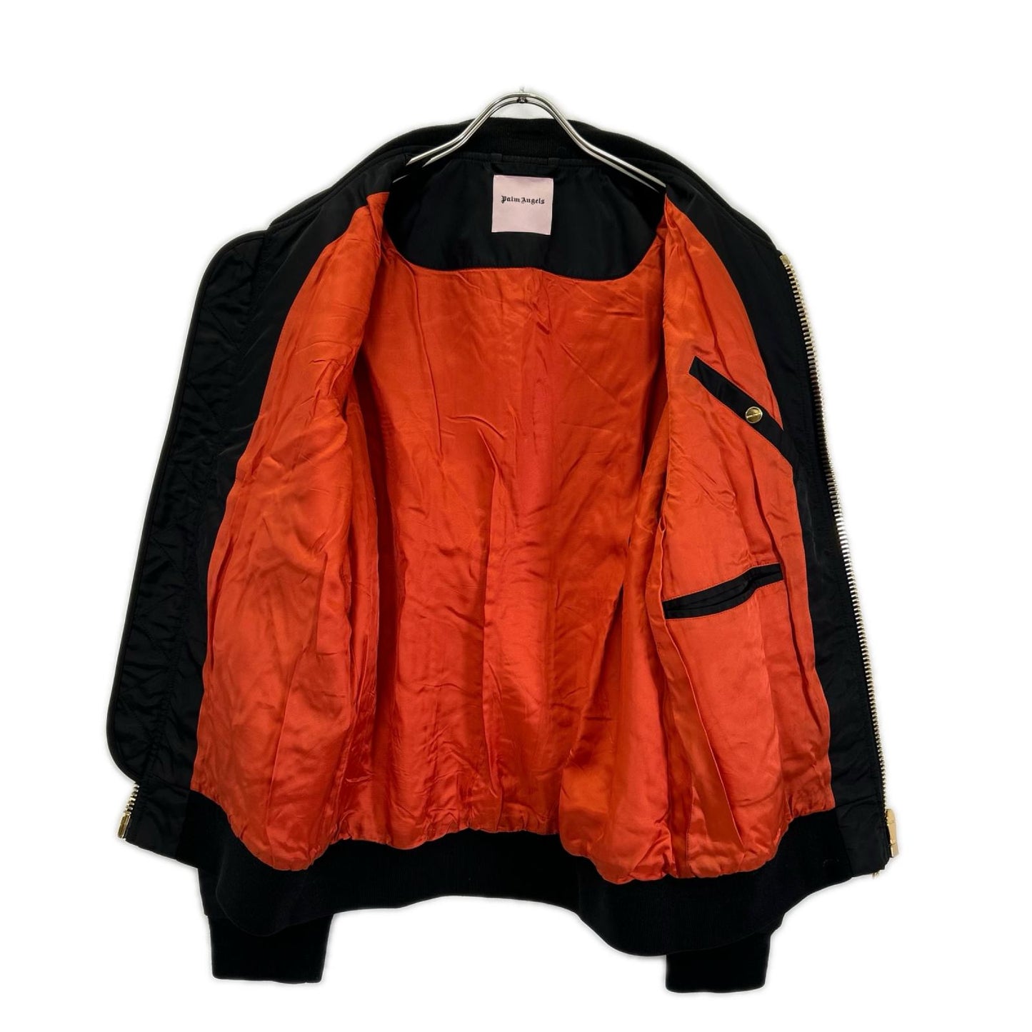 Palm Angels Rayon MA-1 Bomber Jacket Black Size S
