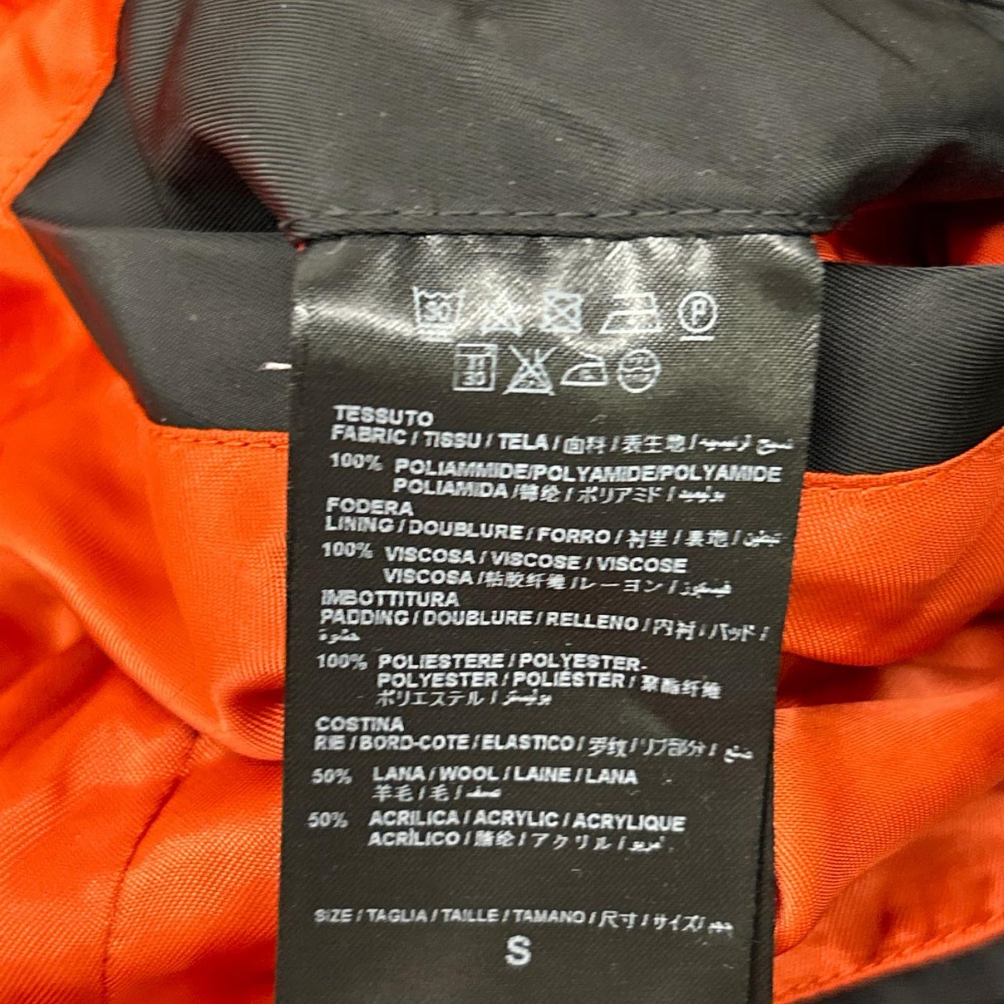 Palm Angels Rayon MA-1 Bomber Jacket Black Size S