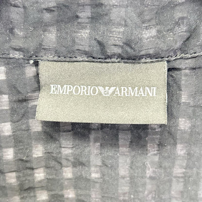 EMPORIOARMANI Viscose Gingham Check Shirt Black Size XS