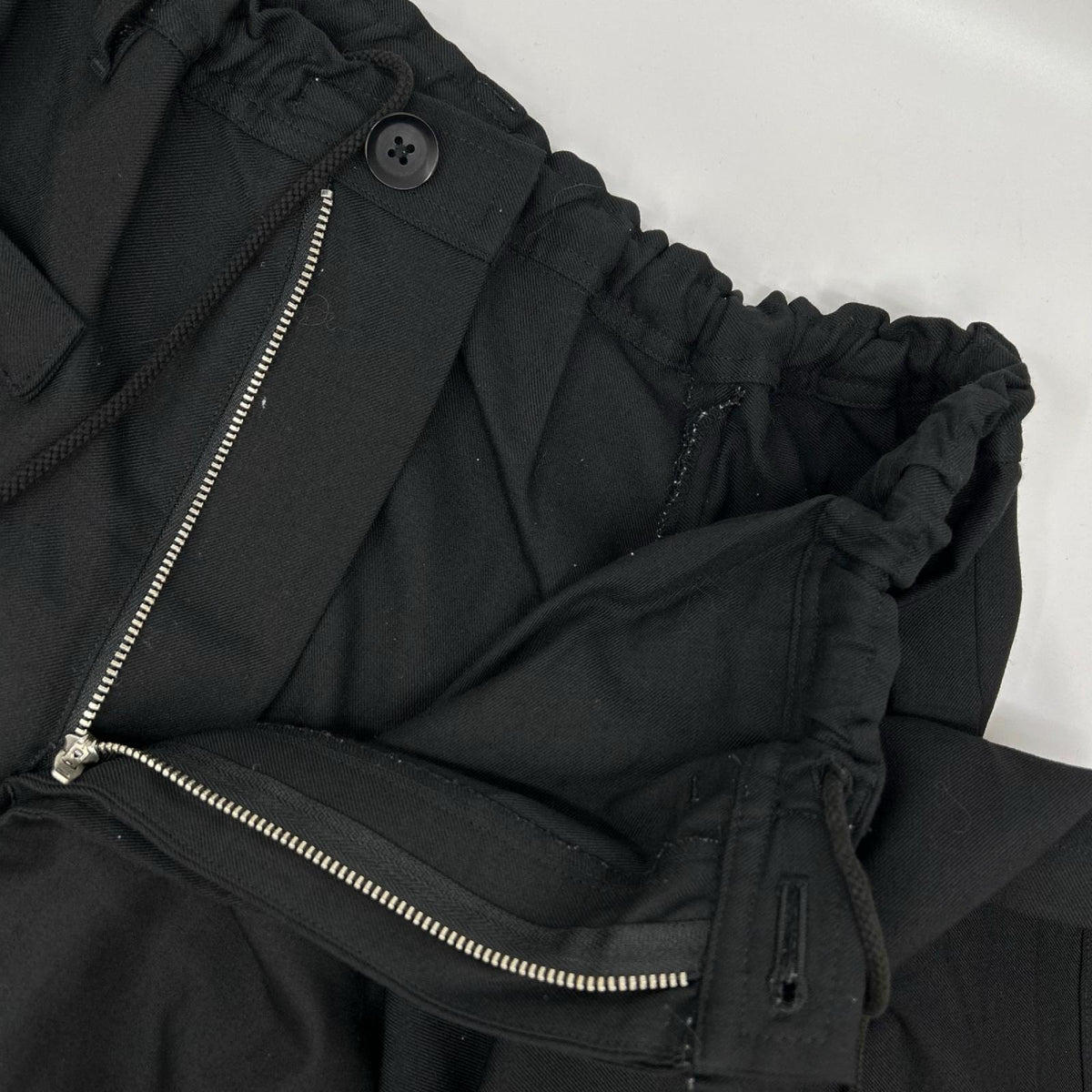 Ground Y Poly Wool Gabardine Wrap Pants Black Size 3