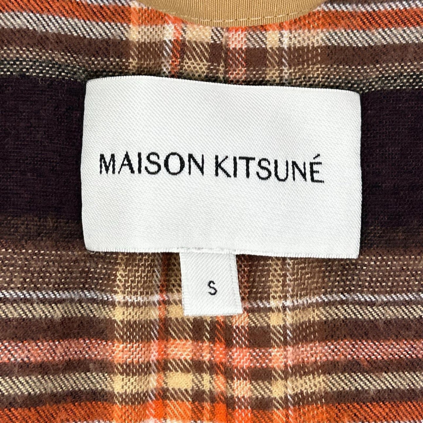 MAISON KITSUNE Bold Fox Polyester Jacket Beige Size S
