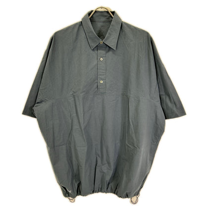 Fresh Service Gray Crisp Cotton Anorak S/S Shirt Size M
