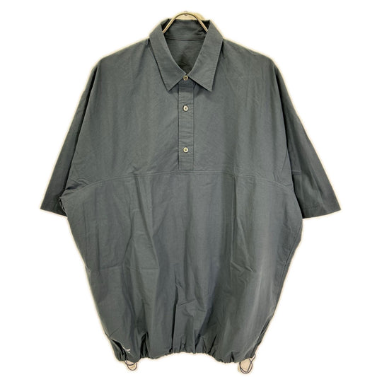 Fresh Service Gray Crisp Cotton Anorak S/S Shirt Size M