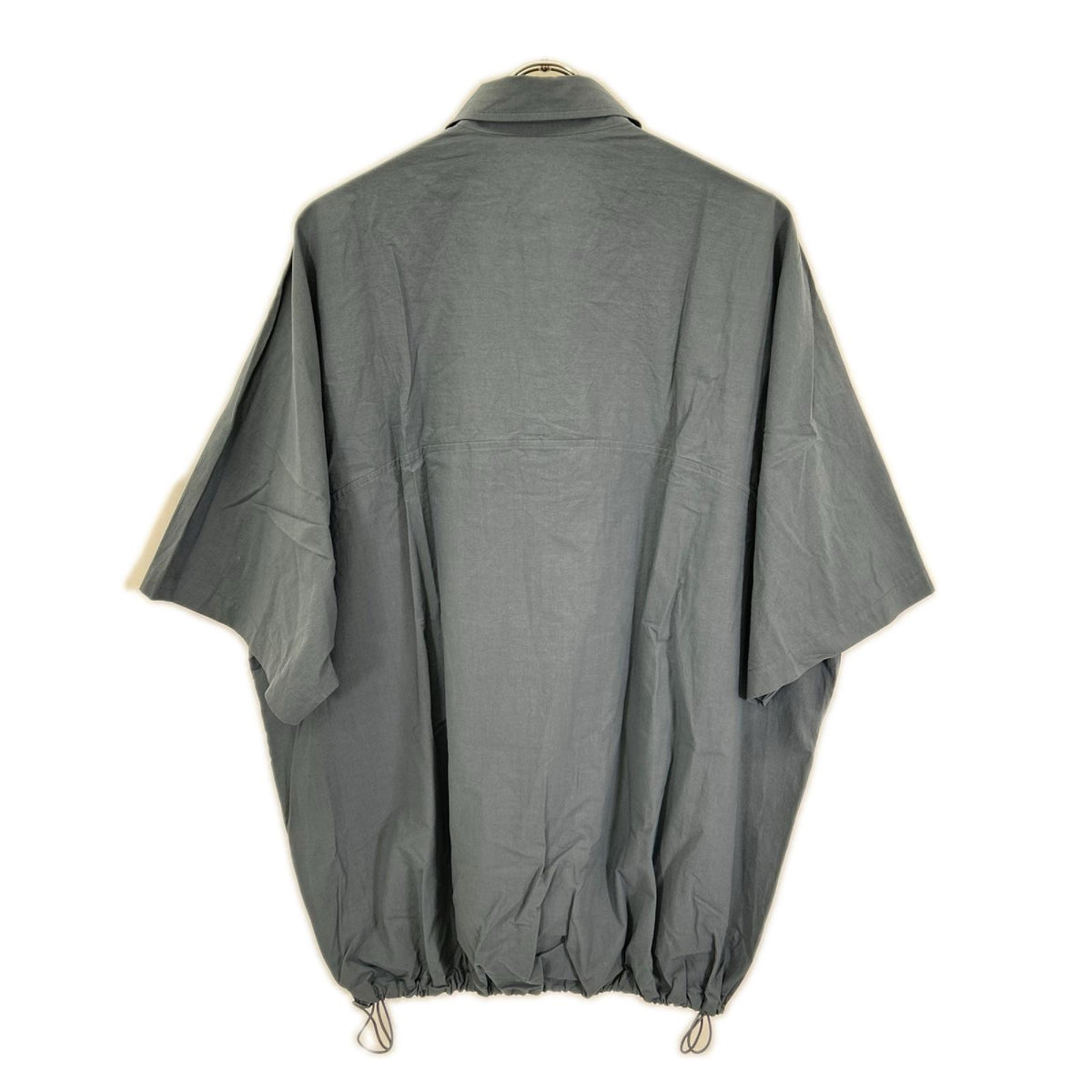 Fresh Service Gray Crisp Cotton Anorak S/S Shirt Size M