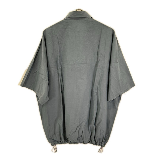 Fresh Service Gray Crisp Cotton Anorak S/S Shirt Size M