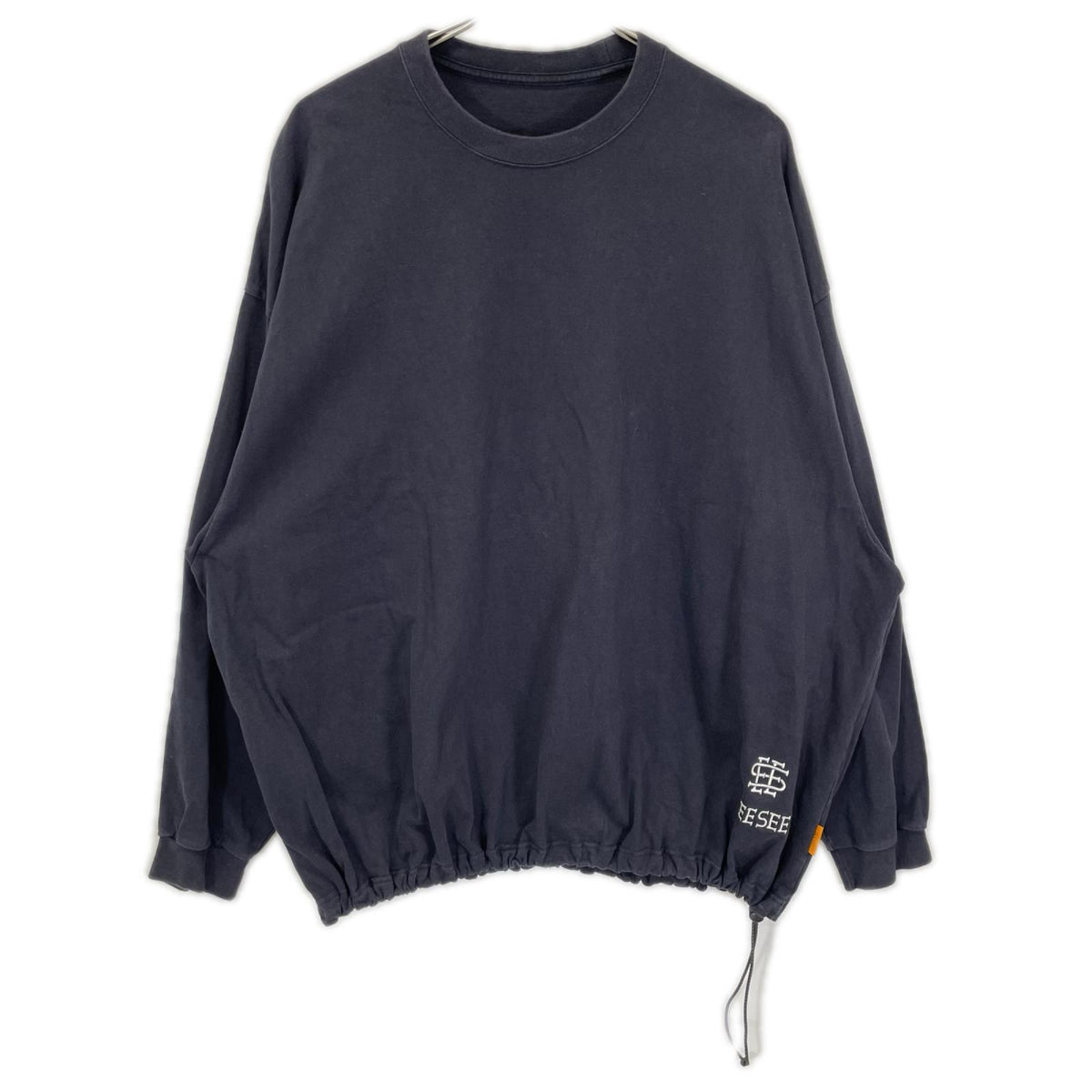 SEE SEE Cotton Super Big Flat Long Sleeve Tee Black Size XL