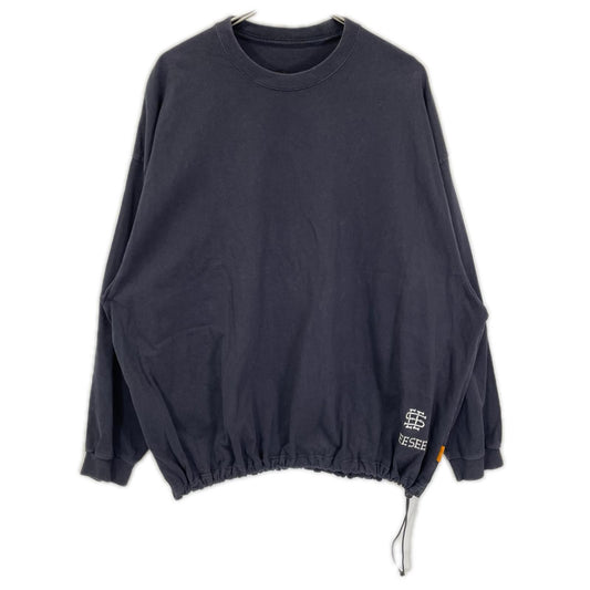 SEE SEE Cotton Super Big Flat Long Sleeve Tee Black Size XL