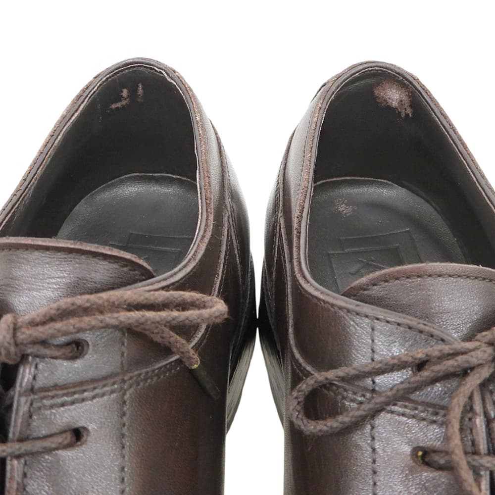 SANYOYAMACHO Kanshiro U-Tip Leather Shoes Brown Sneakers Size 7