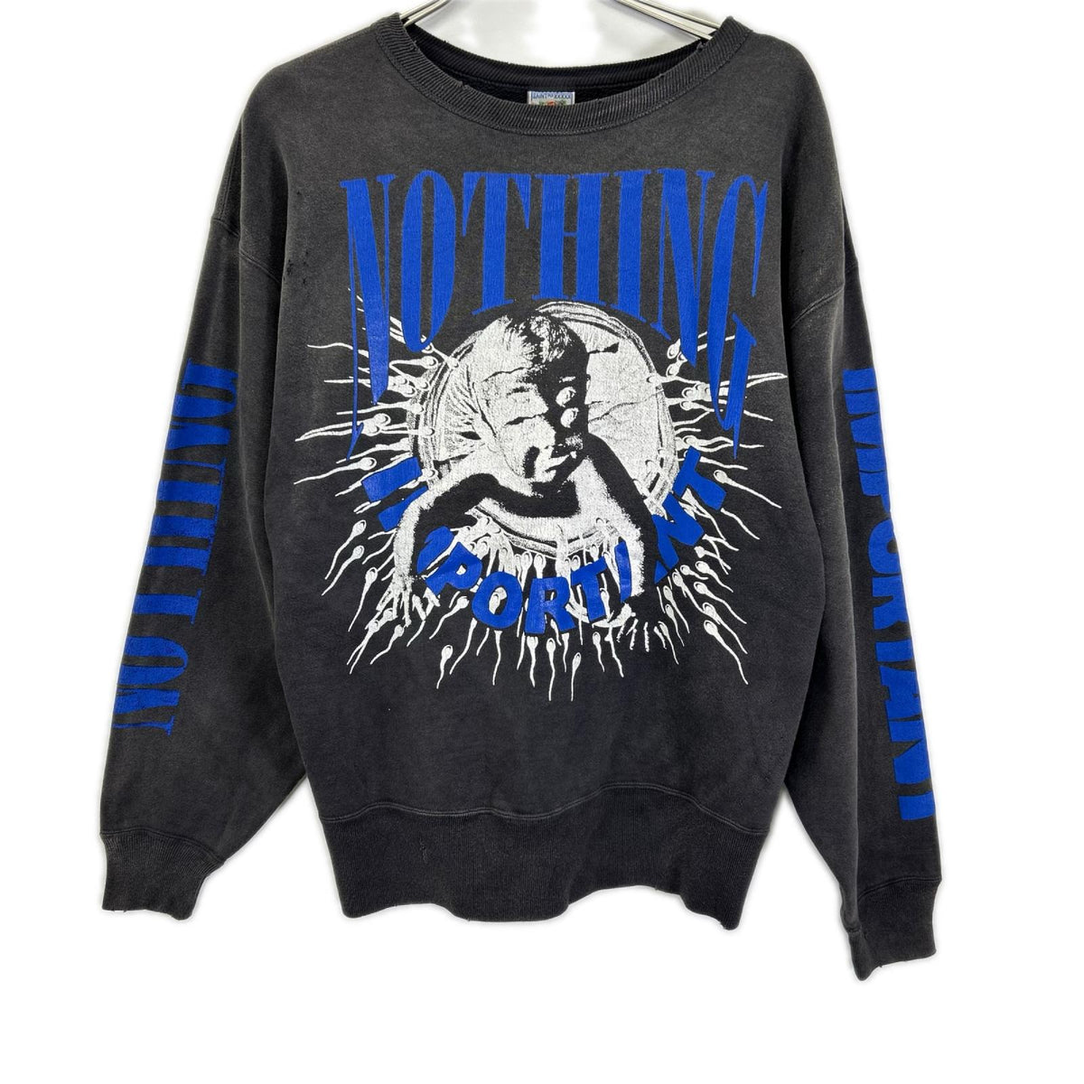 SAINT MICHAEL Crew Sweat Nothing IMP Gray Size M