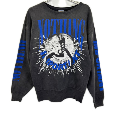 SAINT MICHAEL Crew Sweat Nothing IMP Gray Size M