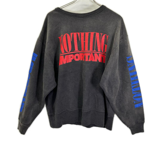SAINT MICHAEL Crew Sweat Nothing IMP Gray Size M