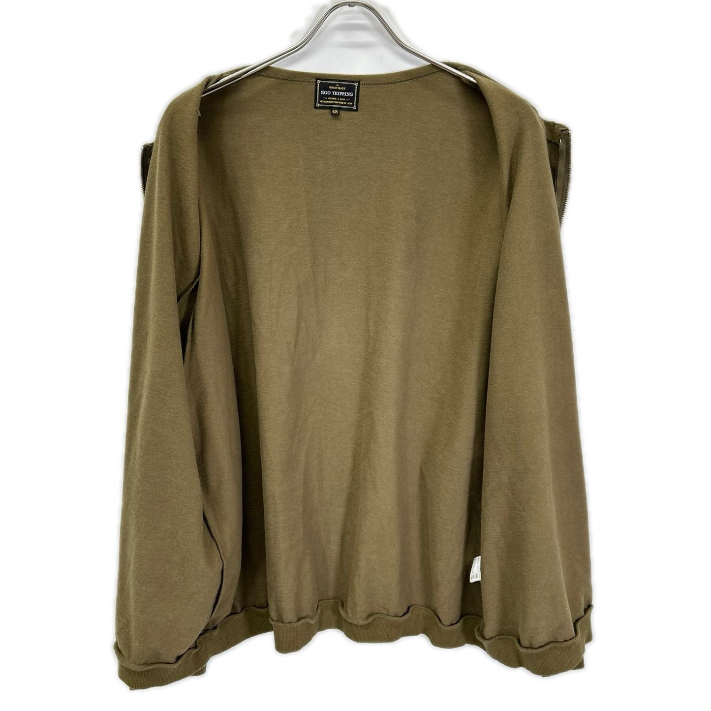 EGO TRIPPING 666600 Cotton Liner Cardigan Khaki Size 48