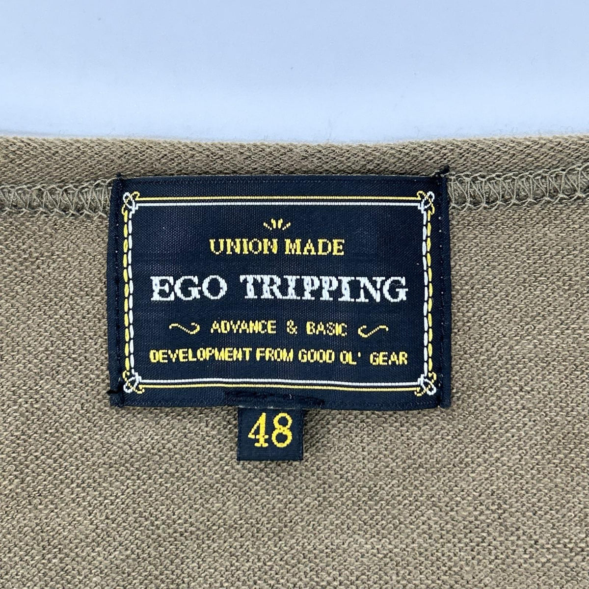 EGO TRIPPING 666600 Cotton Liner Cardigan Khaki Size 48