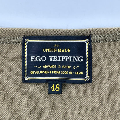 EGO TRIPPING 666600 Cotton Liner Cardigan Khaki Size 48