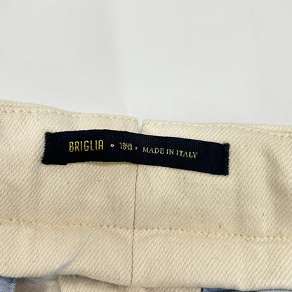 BRIGLIA QUARTIERI Cotton Denim Jeans Ivory Size 44