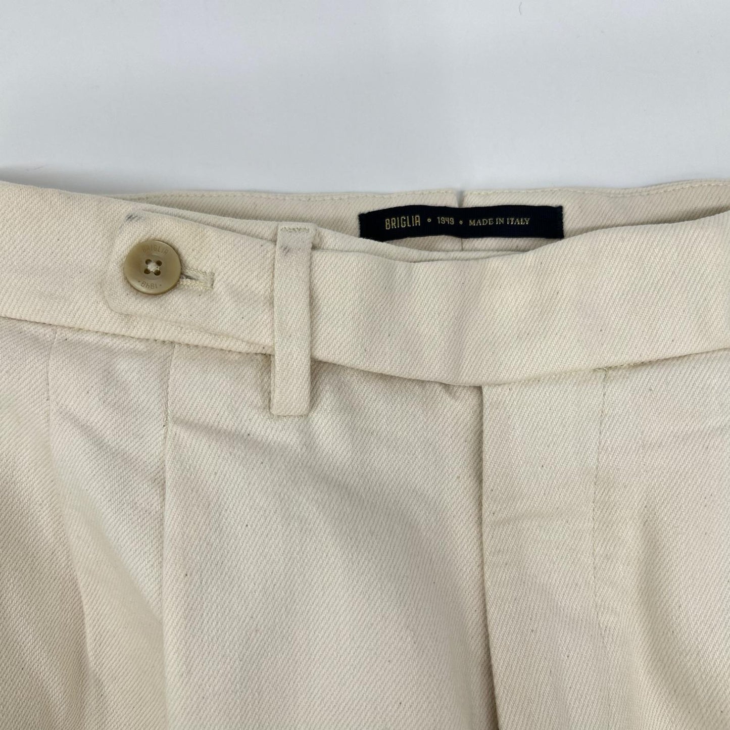 BRIGLIA QUARTIERI Cotton Denim Jeans Ivory Size 44