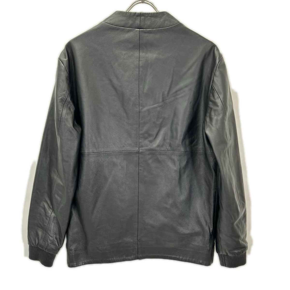 L'EDELLI Black Calfskin Blouson Jacket Size 48
