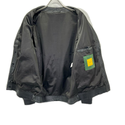 L'EDELLI Black Calfskin Blouson Jacket Size 48