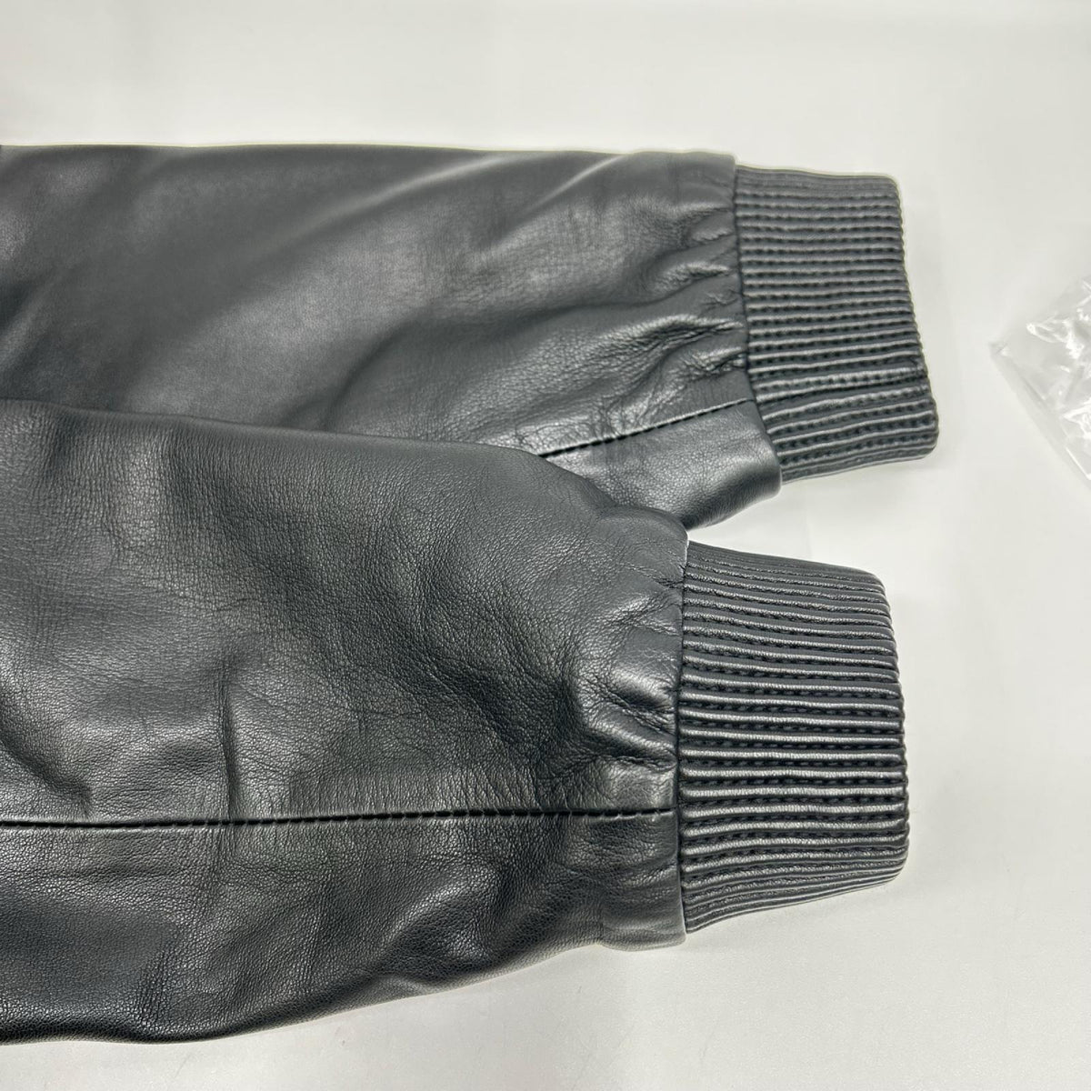 L'EDELLI Black Calfskin Blouson Jacket Size 48