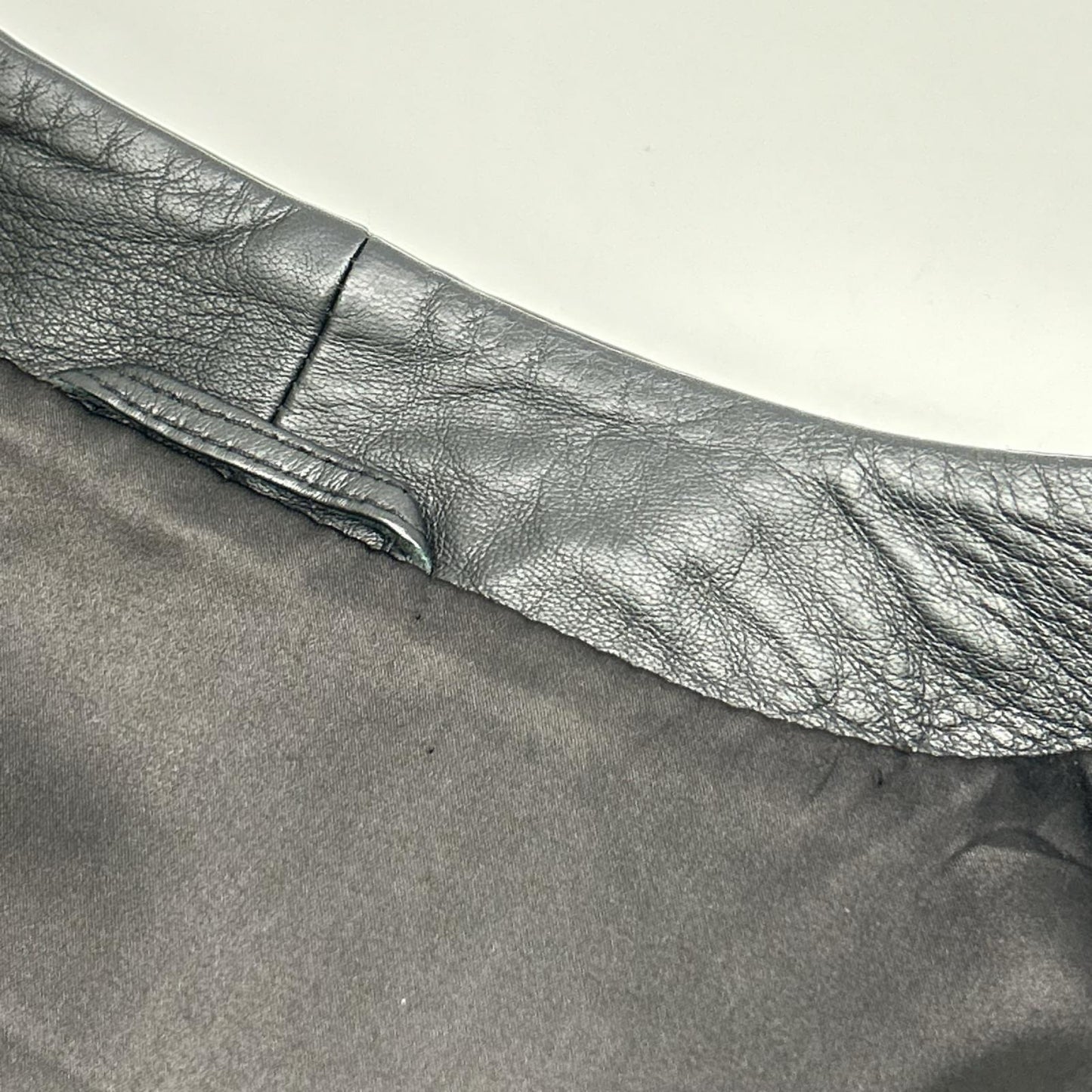 L'EDELLI Black Calfskin Blouson Jacket Size 48