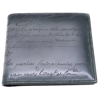 BERLUTI Macore Slim Flap Leather Compact Wallet Gray