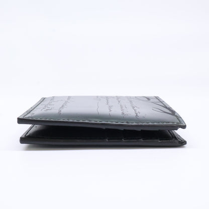 BERLUTI Macore Slim Flap Leather Compact Wallet Gray