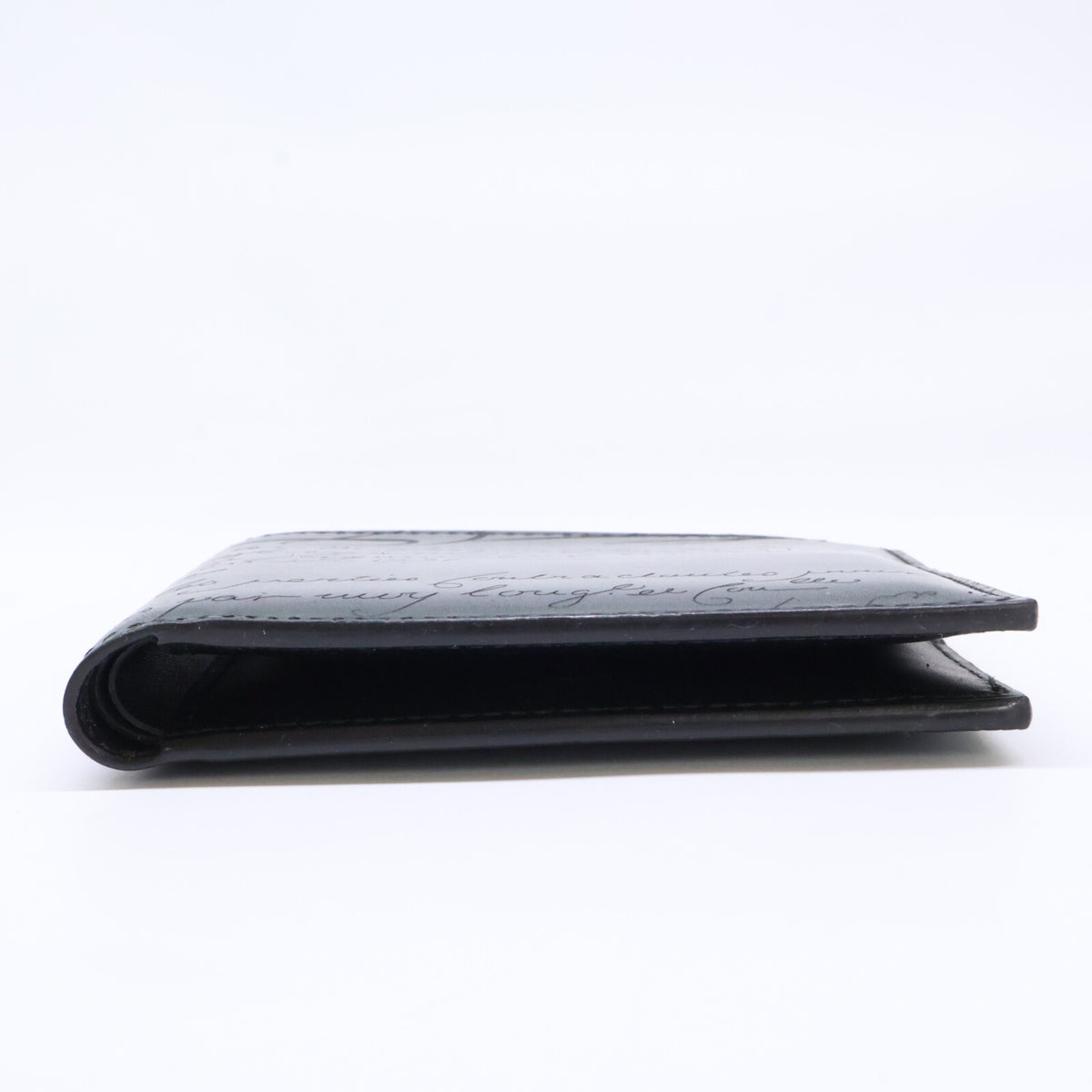 BERLUTI Macore Slim Flap Leather Compact Wallet Gray