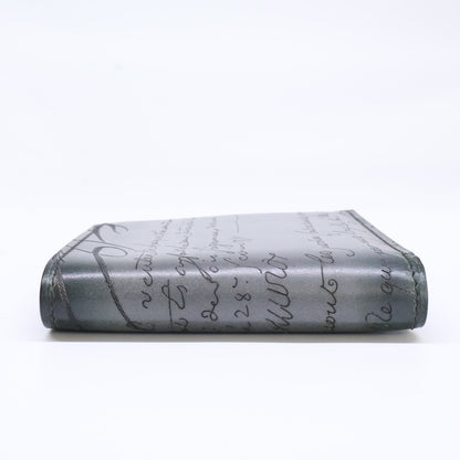 BERLUTI Macore Slim Flap Leather Compact Wallet Gray