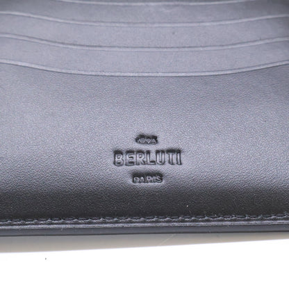 BERLUTI Macore Slim Flap Leather Compact Wallet Gray