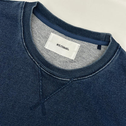 MOLTEMANI Indigo Cotton Sweatshirt Size XL