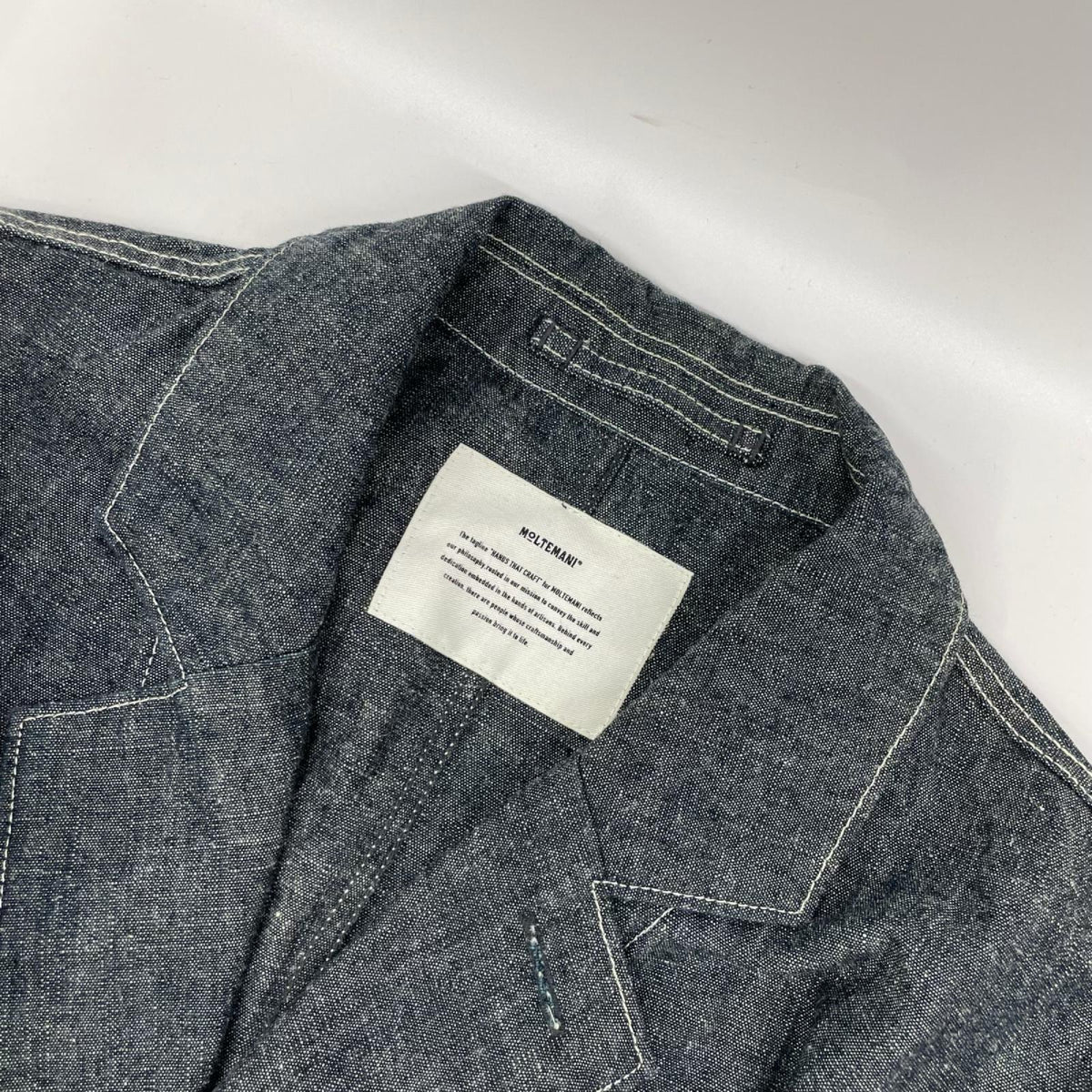 MOLTEMANI MM-25-STJK01 Denim Tailored Blazer Gray Size XL