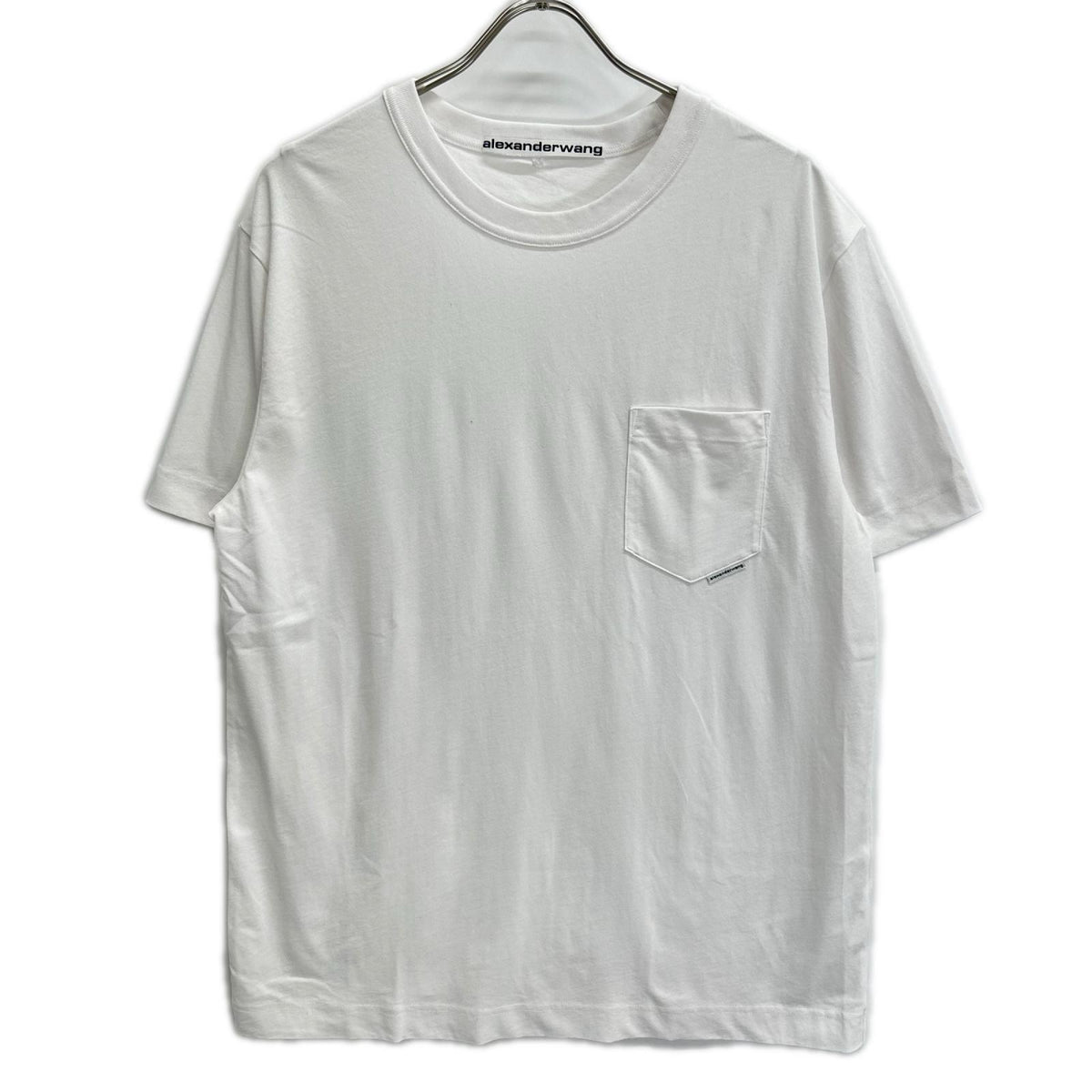 ALEXANDER WANG Crewneck Pocket T-Shirt White Cotton Size M