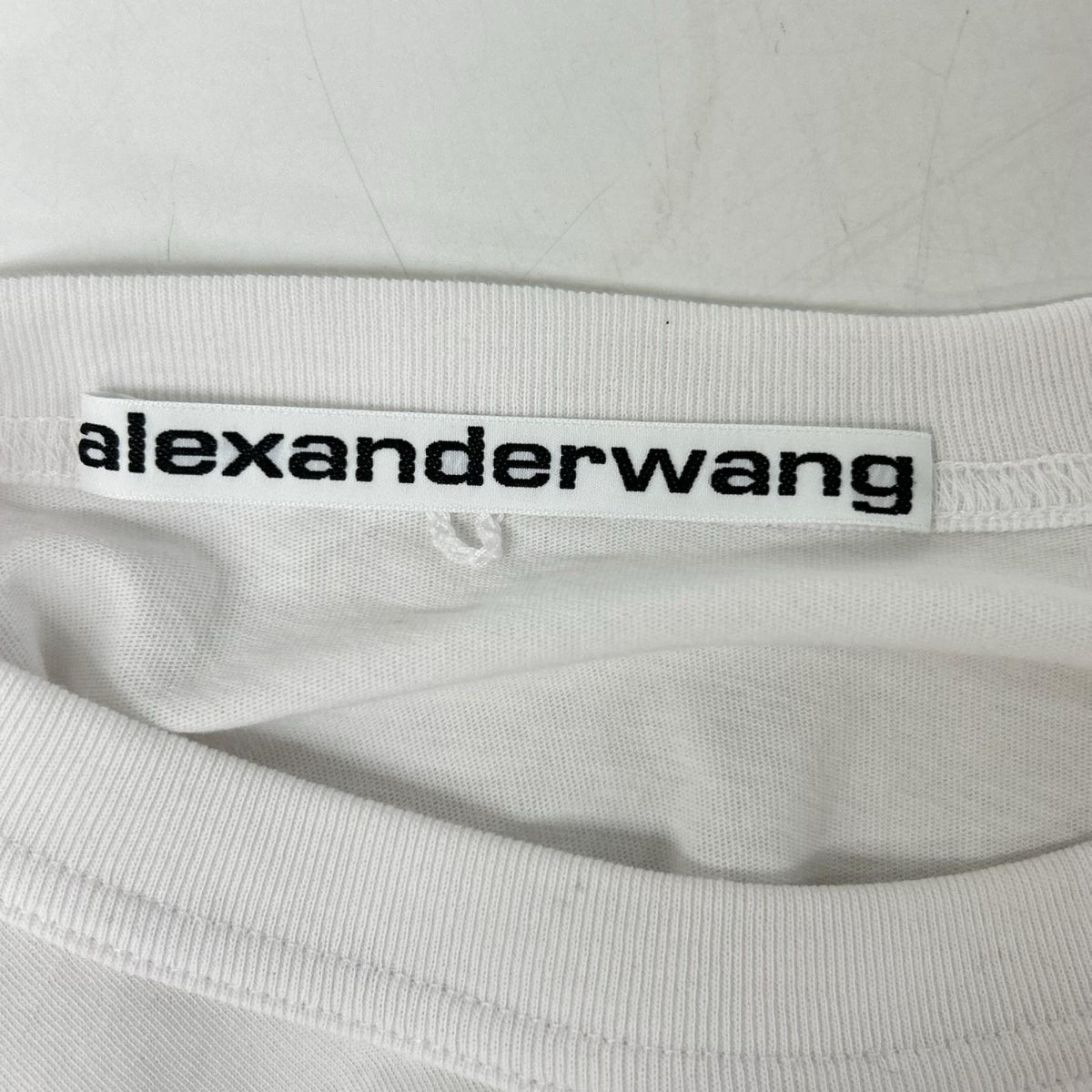 ALEXANDER WANG Crewneck Pocket T-Shirt White Cotton Size M