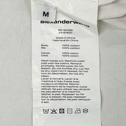 ALEXANDER WANG Crewneck Pocket T-Shirt White Cotton Size M