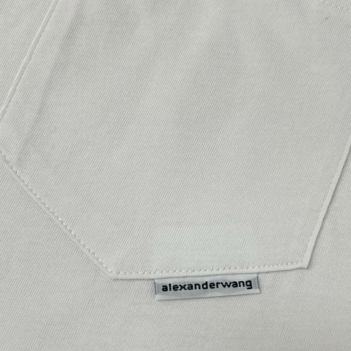 ALEXANDER WANG Crewneck Pocket T-Shirt White Cotton Size M