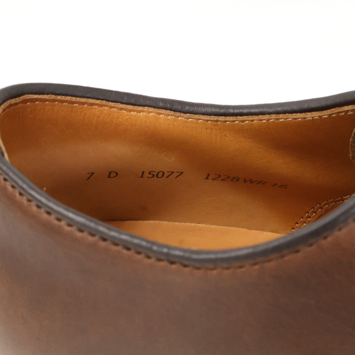 WHEEL ROBE 15077 Punched Cap Toe Derby Brown Leather Sneakers Size 7D