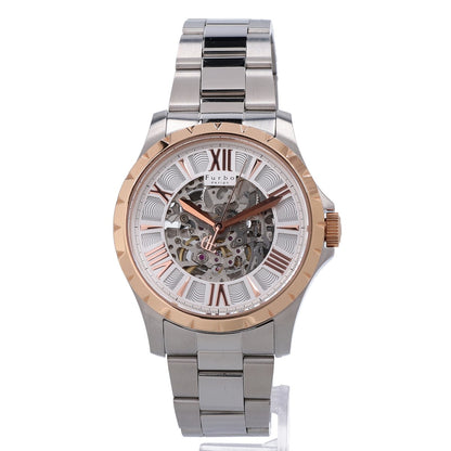 Furbo Automatic Skeleton Watch Silver/Pink Gold