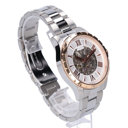 Furbo Automatic Skeleton Watch Silver/Pink Gold