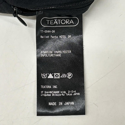 TEATORA Black Nylon Wallet Pants HOTEL Size 3