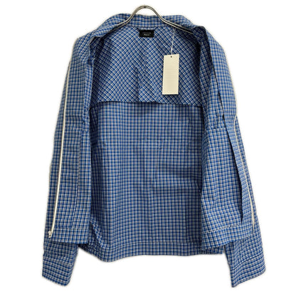 UNUSED xBY Check Shirt Blouson Jacket Blue Size 4