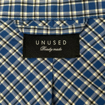 UNUSED xBY Check Shirt Blouson Jacket Blue Size 4
