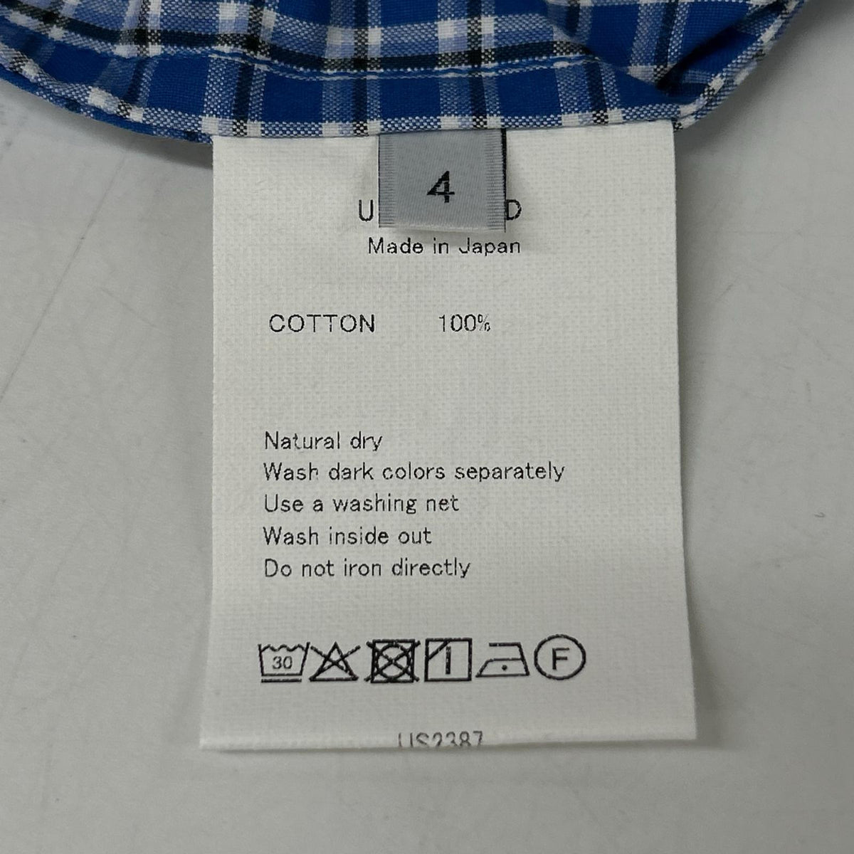 UNUSED xBY Check Shirt Blouson Jacket Blue Size 4